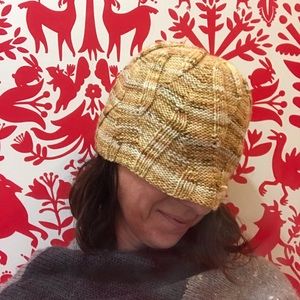 HandKnit Hat created from Hand Dyed Yarn.